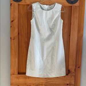 LOFT Checkered Light Blue Mini Dress